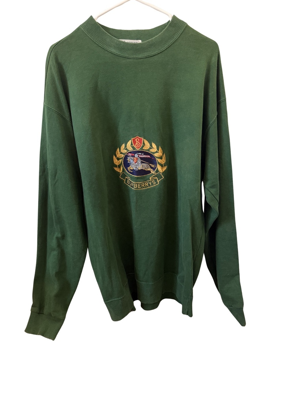 Vintage Burberry Green Crewneck Sweatshirt